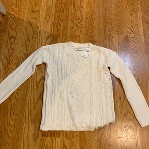 Girls white sweater